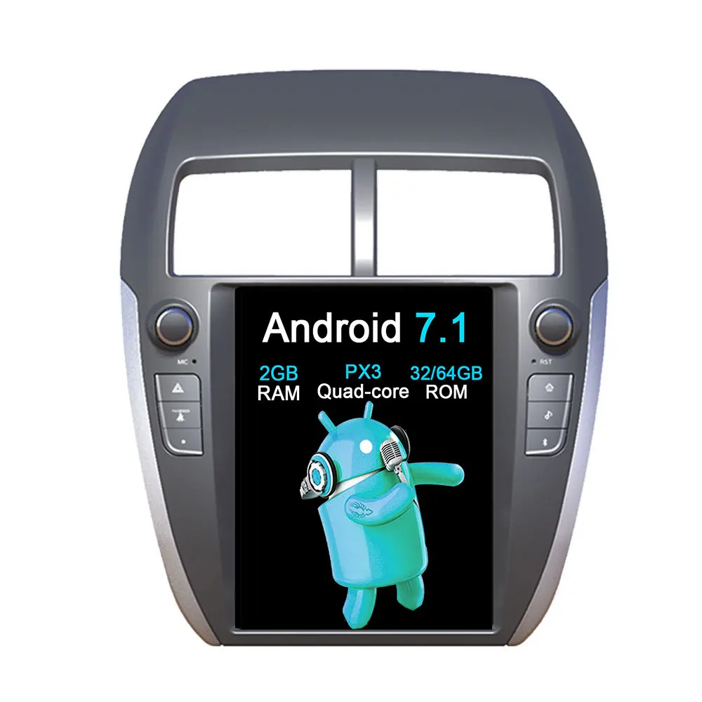 Aotsr Android 7.1 Tesla stiilis Auto Nr DVD Mängija GPS Navigation Raadio MITSUBISHI ASX nähtavus rajal (RVR) Outlander Sport 2010-2014 diktofon