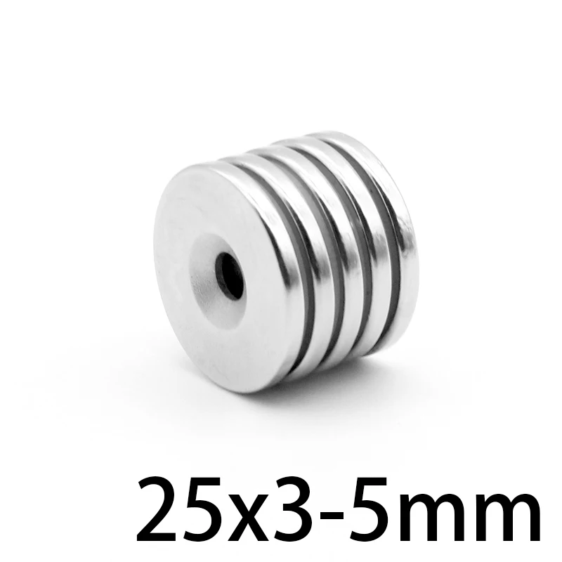 2/5/10/15/20/30PCS 25x3-5 mm Ümar Võimas Magnet Magnetid 25*3 Kinnitusava 5mm Alalise Neodüüm Magnet-Ketas 25x3-5mm 25*3-5 N35