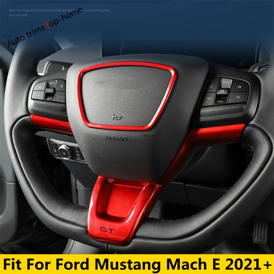 ABS Rool Paneeli Raami Kaunistamiseks Kate Sisekujundus Ford Mustang Mach E 2021 2022 Auto süsinikkiust Interjööri Aksessuaarid Komplekt