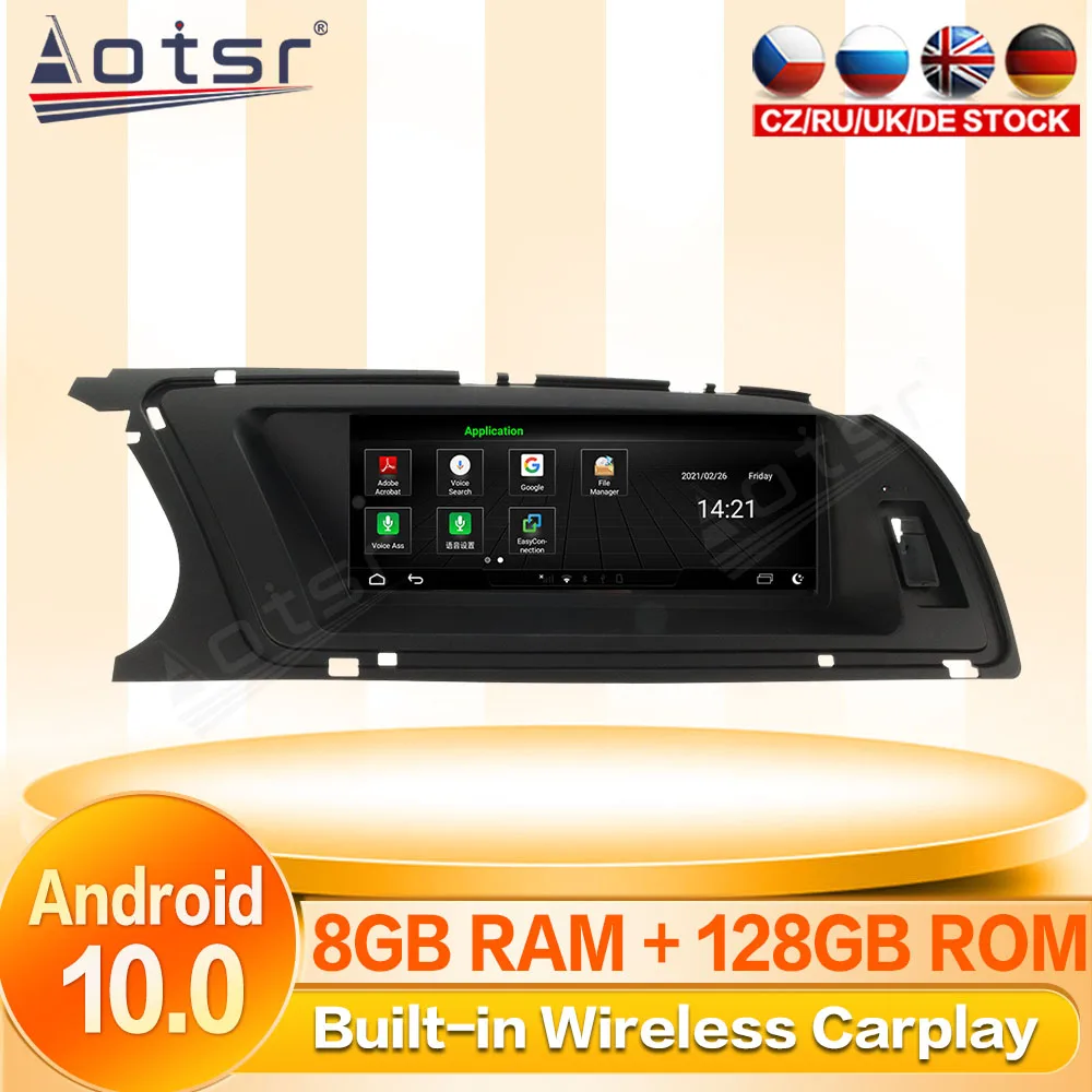 Android Lindi-Raadio Diktofon Auto Audi A4 2013 2014 2015 GPS Navigation Multimeedia Mängija, Stereo Autoradio Video juhtseade Din