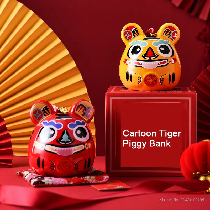 2022 Aasta Tiger Varanduse Cartoon Tiiger Keraamiline Notsu Panga Kodu Kaunistamiseks Uus Aasta Õnnelik Teenetemärgi Notsu Panga -