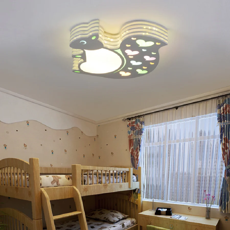 Orav lapsed magamistuba decor kodu kaunistamiseks salong smart led lamp põleb toas reguleeritav, laevalgusti lamparas sisevalgustus