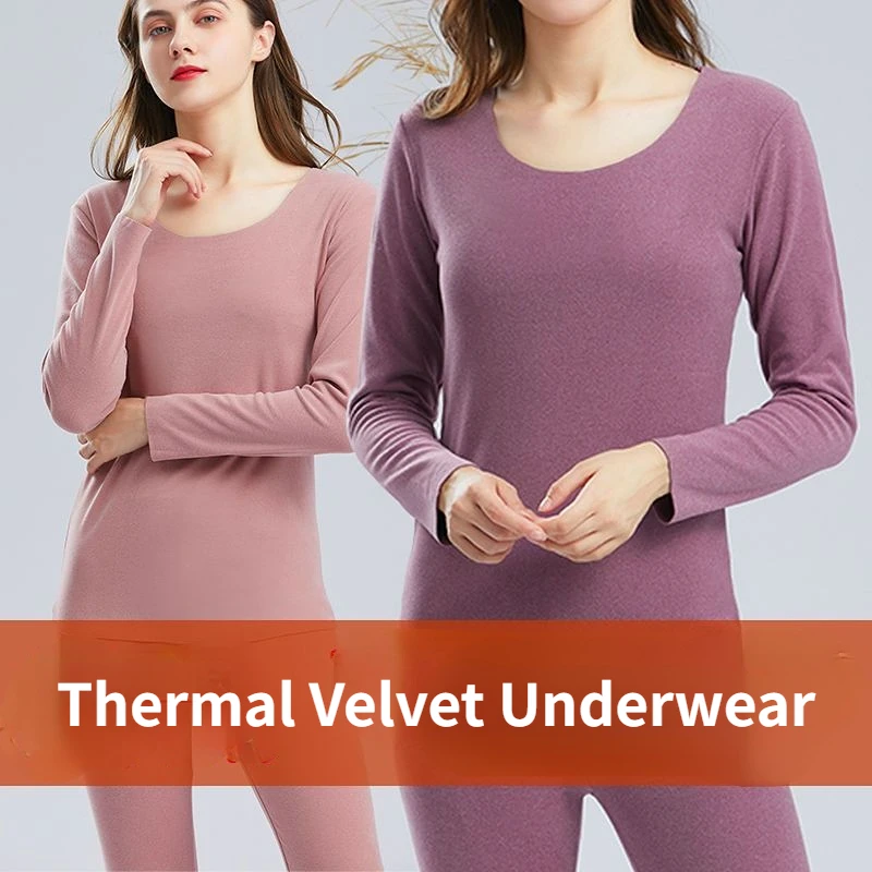 Naiste velvet termilise aluspesu komplekt Top ja püksid konstantne temperatuur kütte-õmblusteta, sügis-talv