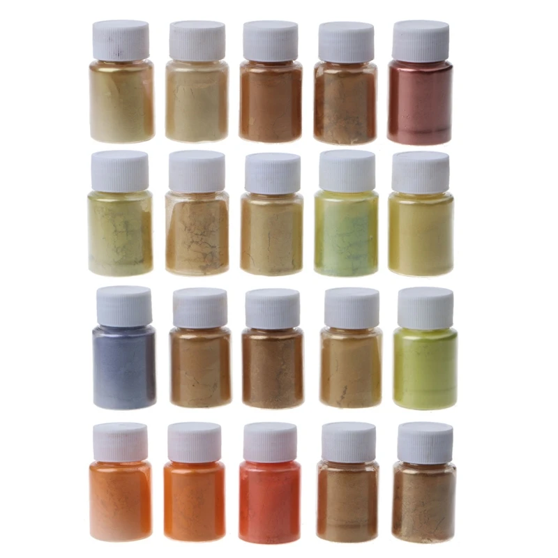 20 Värvi Kosmeetika Hinne pärlmutterläiget tekitavad Natural Mineral Mica Pulber Epoksüvaik Värvi Pärl Pigment DIY Ehted, Käsitöö Tegemine
