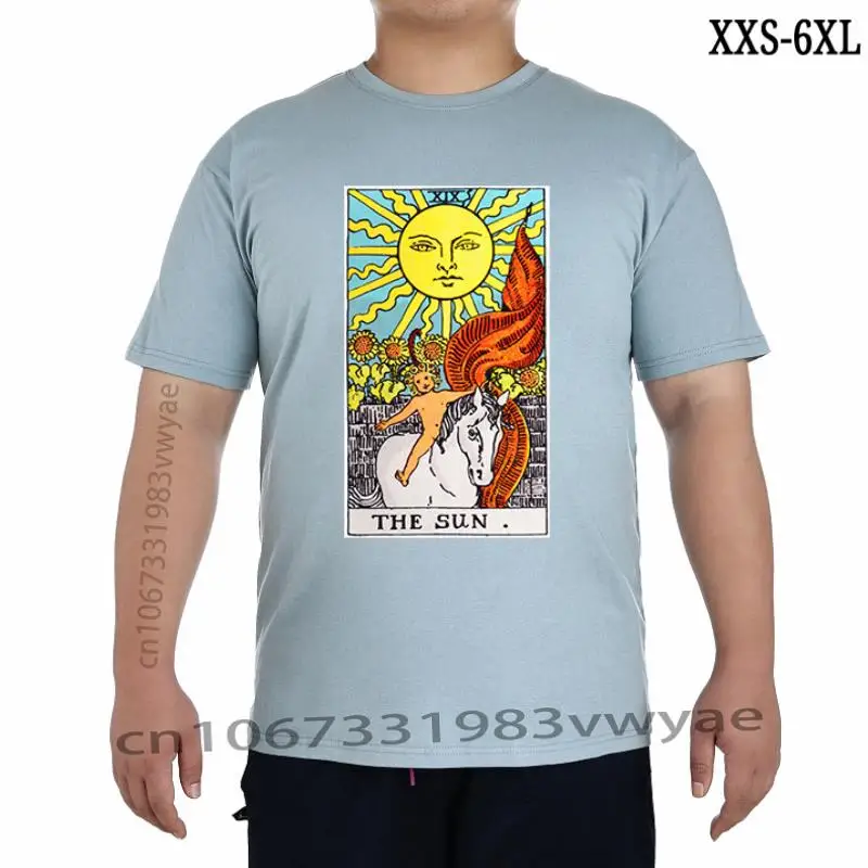 Tähenduses Päikese Major Arcana Tarot Kaardi Näidud Suvel prindi Tshirt Puuvill Meeste T-särk Uus naiste SÄRK XXS-6XL