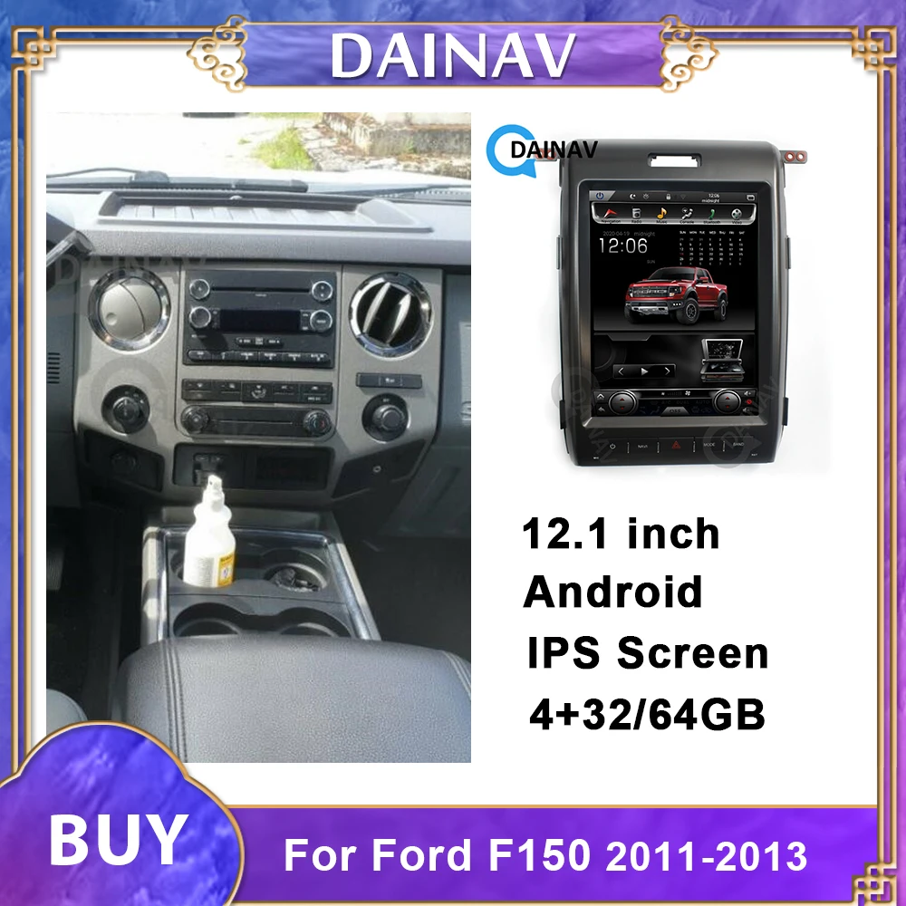 12.1 tolline Android Auto Autoradio Mängija Ford F250 2012, Auto Multimeedia DVD Mängija GPS Navigeerimine