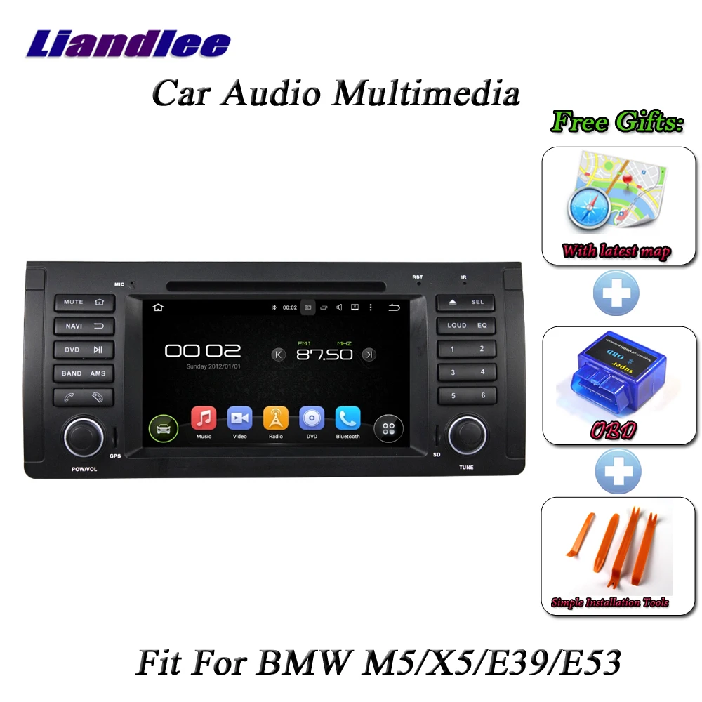 Auto Android multimeediasüsteem BMW M5/X5/E39/E53 Raadio-CD-DVD-Mängija, GPS Navigatsioon HD TV Ekraanil