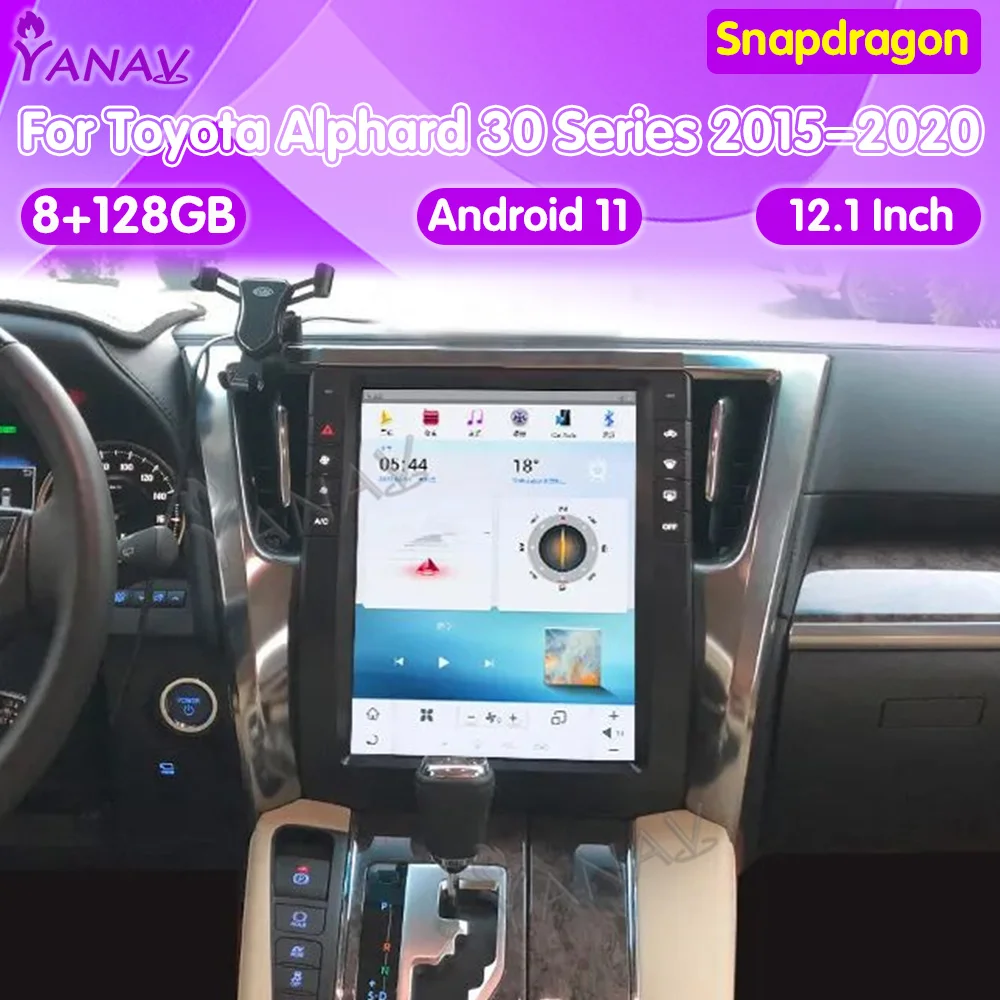 8G 128GB Android autoraadio Toyota Alphard 30 Seeria 2015-2020 Auto 4G WIFI GPS Multimeedia Video Mängija juhtseade Carplay