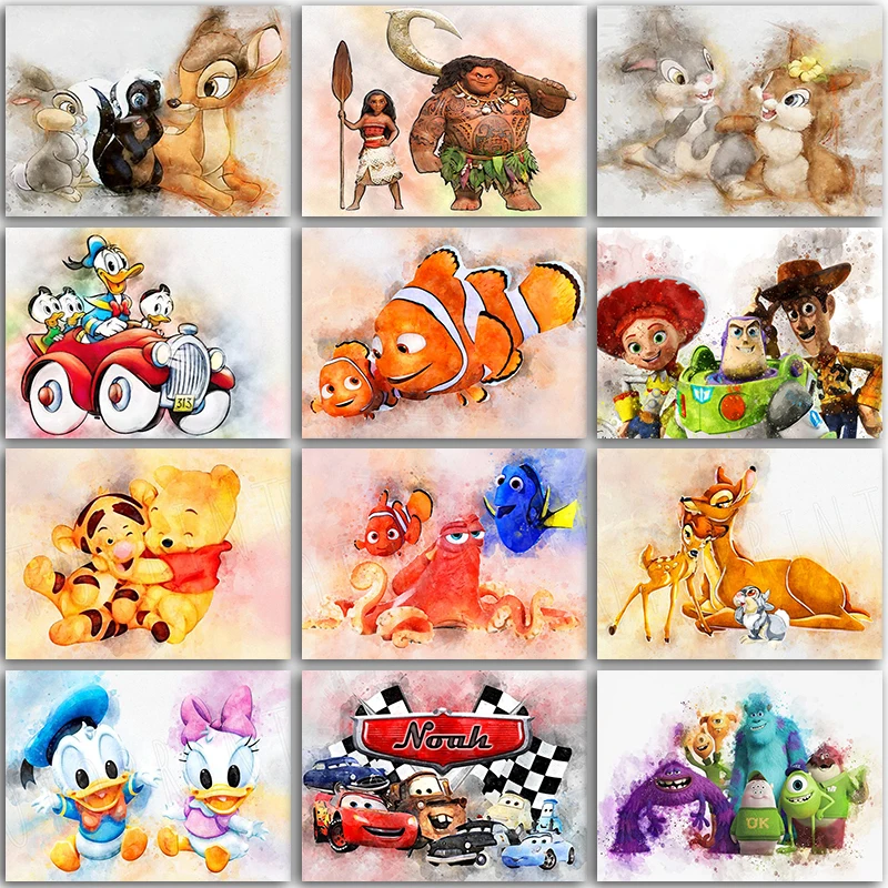 5d Diy Disney Tikandid Bambi Part Donald Diamond Maali ristpistes Komplektid Diamond Mosaiik Lapsed, Tuppa Lapsed Teenetemärgi Kingitused