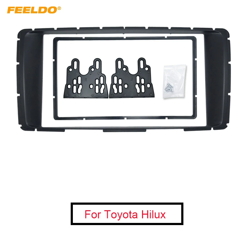 FEELDO 2-Din Stereo Paneel Toyota Hilux 2011+ Sidekirmega Raadio DVD Kriips Paigaldus Mount Sisekujundus Nägu Kit Plaat Raami #MX4904