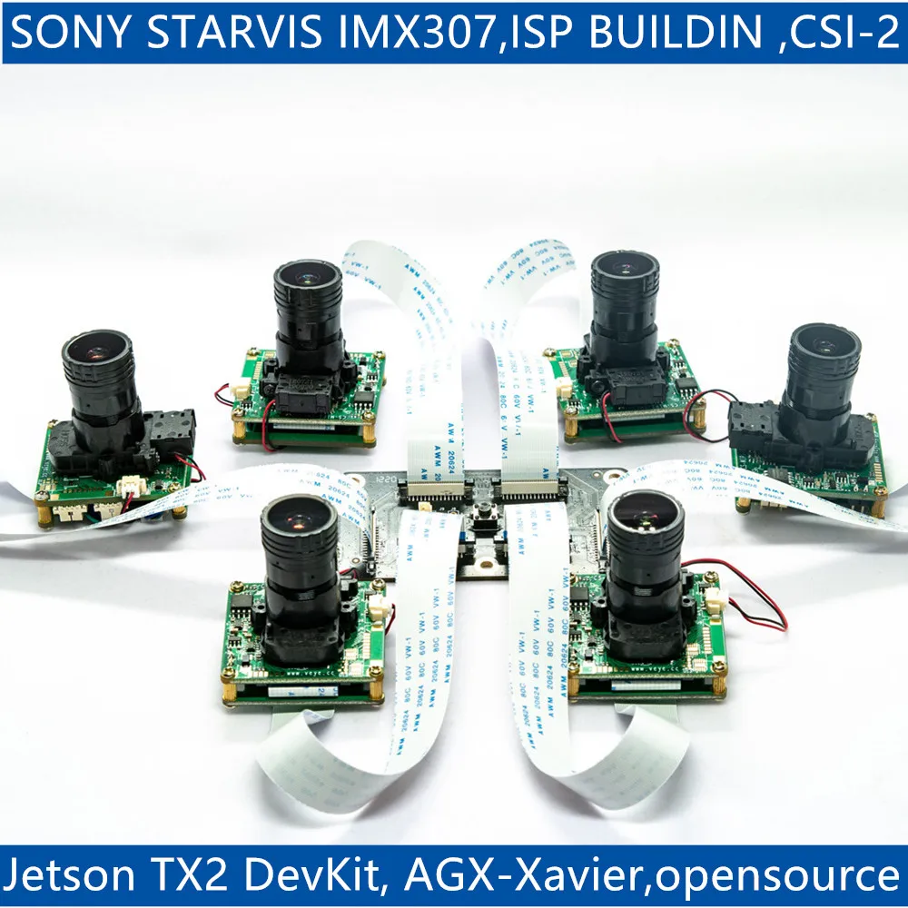 CS-TX2-XAVIER-nCAM-IMX307 jaoks Jetson TX2 Devkit ja Xavier, IMX307 MIPI CSI-2 2MP Star Light ISP Kaamera Moodul