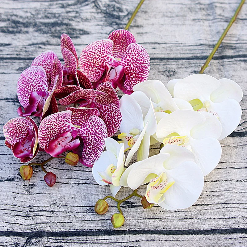 1TK Kunstlik Liblikas Orhidee Õied Kodus DIY Teenetemärgi Reaalne Touch Pool Decor Simulatsiooni Flore Võltsitud Orhidee Õie