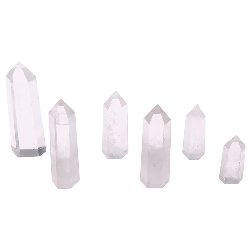 Clear Quartz Crystal Punkti Loomulik Võlukepp Isend Reiki Tervendav Kivi
