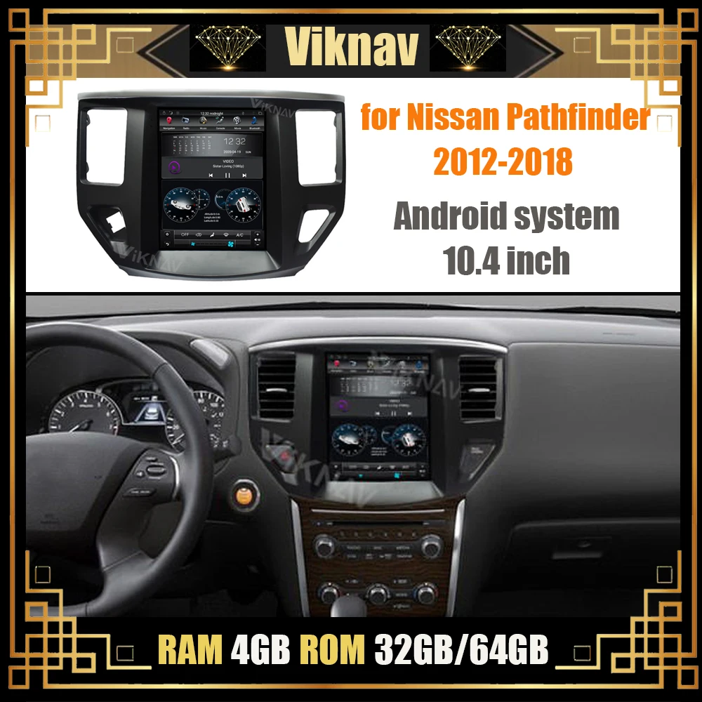 Auto Raadio Nissan Pathfinder 2012 2013 2014 2015 2016 2017 2018 Android Stereo Vastuvõtja GPS Navigation Multimeedia Mängija