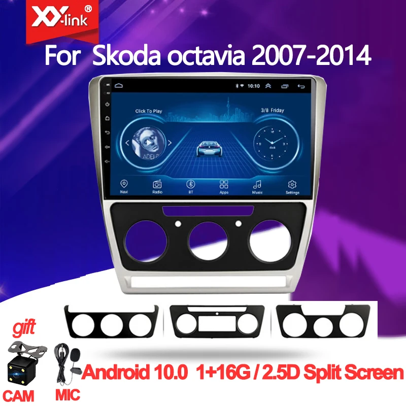 10Inch Android 10.0 Auto Raadio-Video Multimeedia Dvd-Mängija Skoda Octavia 2007-2014 GPS Navigation Stereo Audio Nr 2 Din