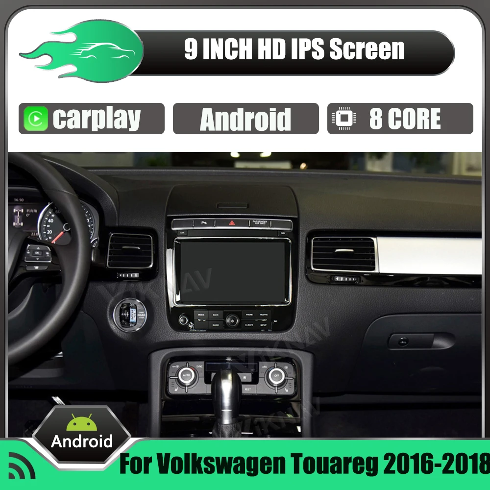 autoraadio multimeedia video mängija Volkswagen Touareg 2016-2018 GPS navigation, Android versioon juhtseade puutetundlik stereo