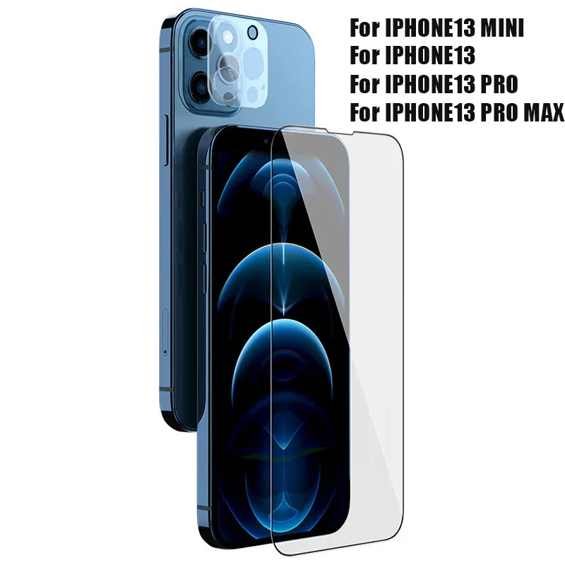 2-In-1 Selge Karastatud Kile Ekraani Kaitsed Full Screen Mobile Phone Accessories for Iphone 13 Mini/13 Pro Max Objektiivi Protector