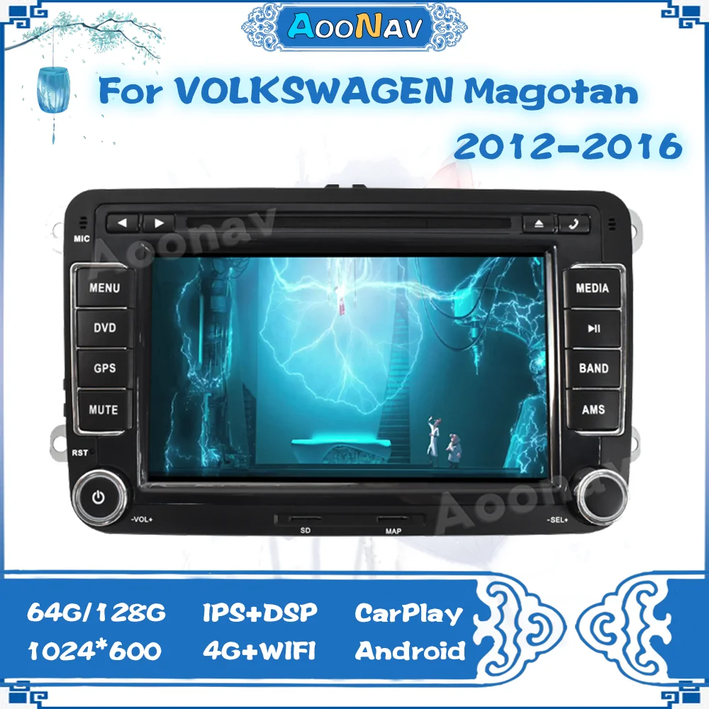 2 din Android autoraadio DVD-mängija VOLKSWAGEN Magotan Golf 6 2006-2012 auto stereo autoradio GPS navigation makki