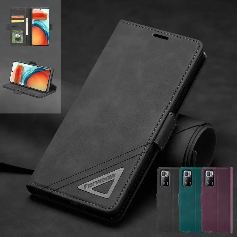 Nahast Rahakott Flip Case For Xiaomi Redmi Lisa 11 10 11T Pro 11E 11S Mi Poco F4 M4 X3 Pro X4 GT 11T 11 Lite 5G NE Telefoni Kate