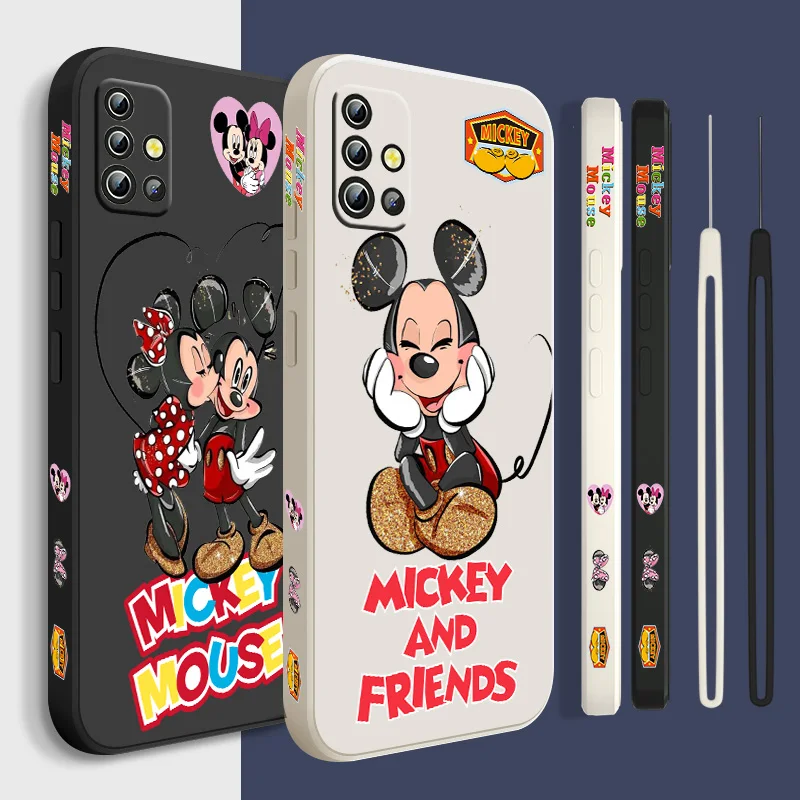 Disney Miki Hiir Telefoni Puhul Samsungi A01 A02 A03 A7 A10 A10S A11 A12 A13 A20 A21S A22 CORE 4G 5G Vedelik Vasak Tross Silikoon