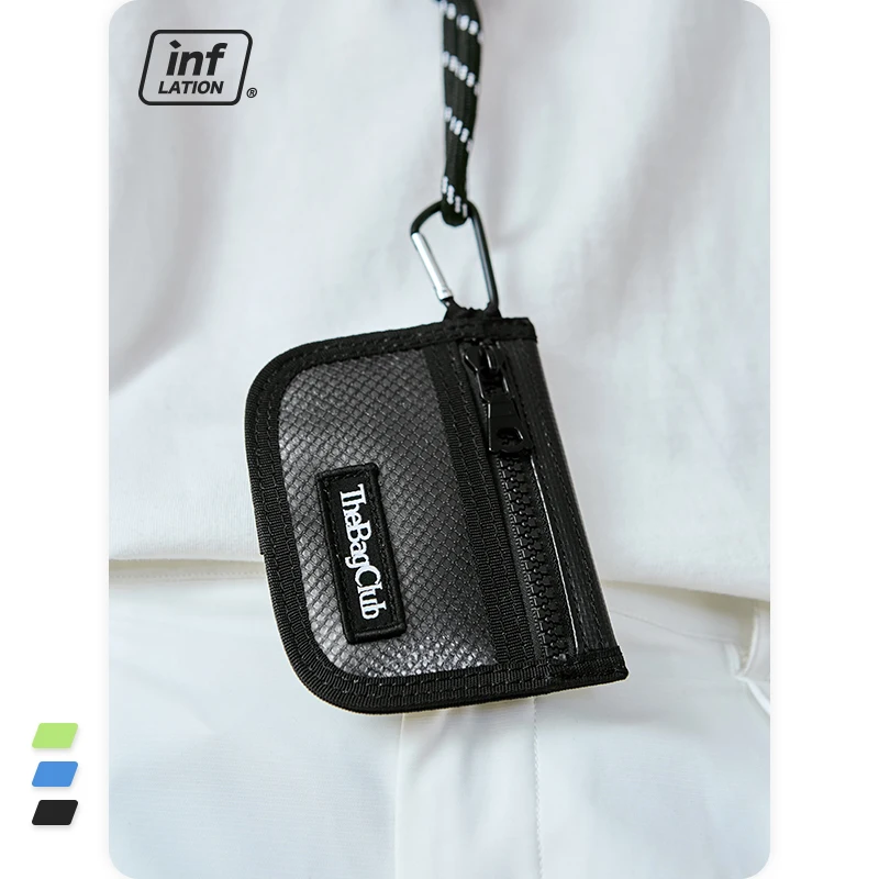 INFLATSIOON Meeste Mini Card Kott Unisex Mündi Rahakott Tõmblukk Võti Taskud Mehed Streetwear Väljas Mini Talje Kott 427AI2020