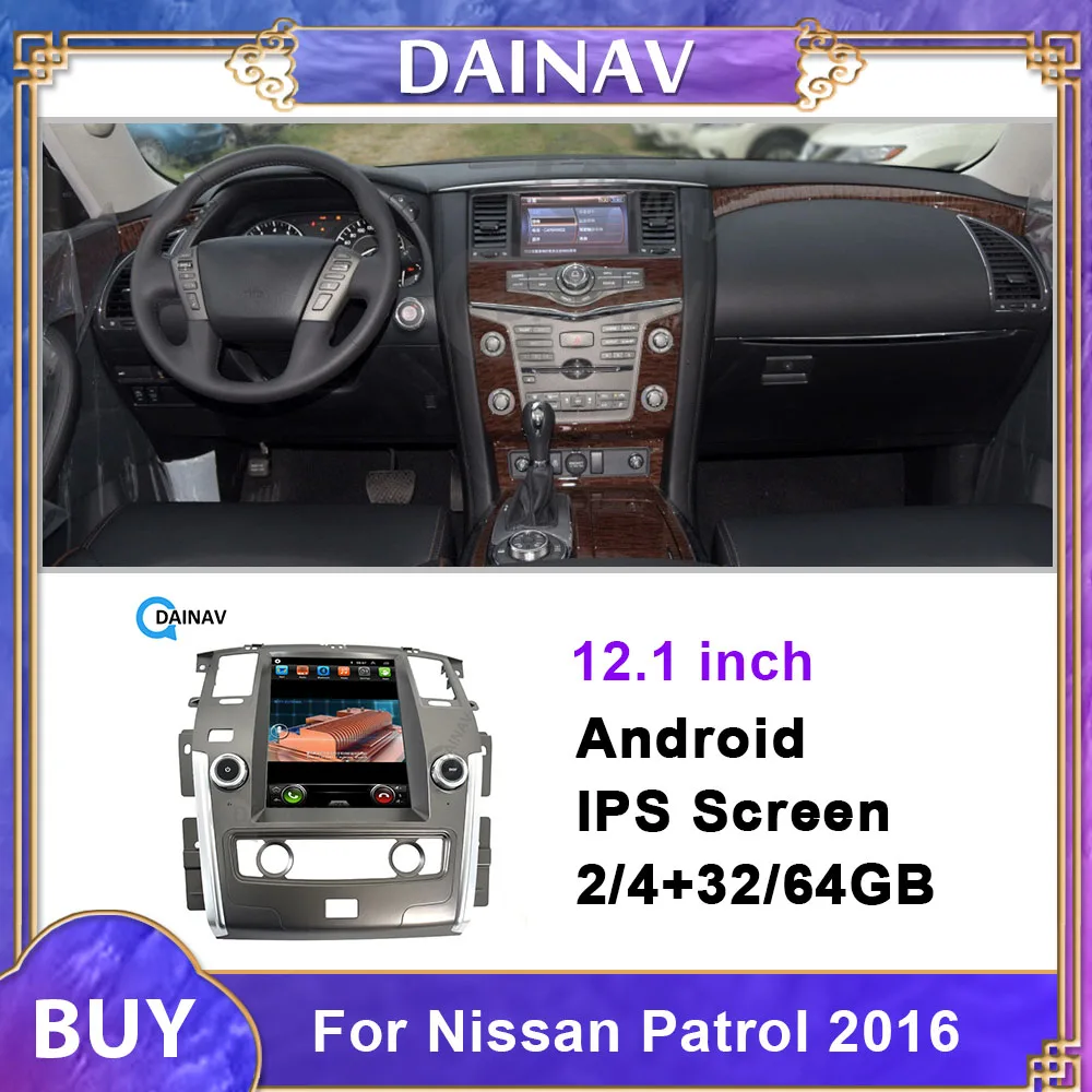 Vertikaalne Ekraan, Android Tesla Stiilis Auto GPS Navigatsiooni Nissan patrol 2016 Auto Multimeedia Mängija, Auto Raadio-magnetofon