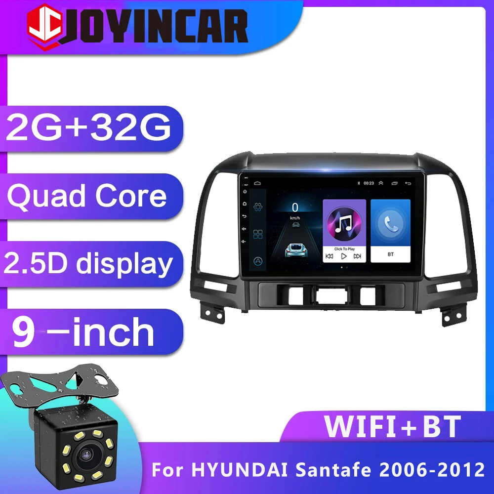 JOYINCAR 10.1 Android autoraadio Multimeedia Mängija Hyundai Santa Fe 2 2006-2012 GPS Navigation 2 din nr dvd Autoradio