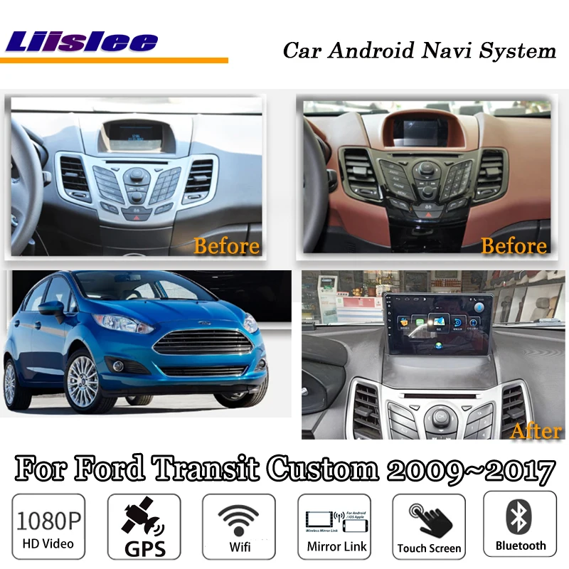 Auto Android Mms Ford Transit Custom 2009~2017 Raadio Video Stereo Peegel Link GPS Navi Kaart Navigatsioonisüsteem