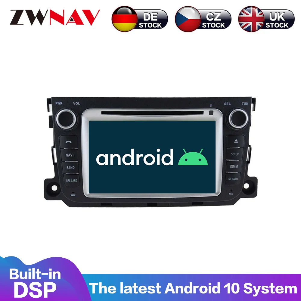 Android 10 Koos DSP Carplay IPS Ekraan Mercedes Benz Smart 2013 - 2018 GPS Navigation Auto Raadio Multimeedia mängija