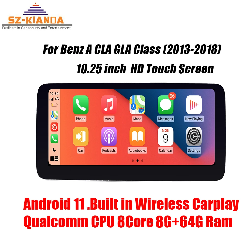 Android 11 Qualcomm 8 Core Puutetundliku Ekraaniga Multimeedia Mängija, Display Navigation BT GPS Mercedes Benz A CLA GLA Klassi 2013-2018