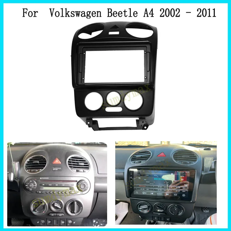 9 tolline 2din autoraadio Sidekirmega Raami VOLKSWAGEN Beetle 2004-2010 auto paneel 1din suur Ekraan Dask Kit Sidekirmega Raam