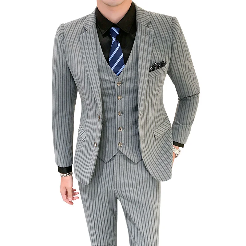 Boutique 5XL (Pintsak + Vest + Püksid) Meeste itaalia Stiilis Elegantne ja Moodne Äri Casual Härrasmees On 3-osaline Ülikond