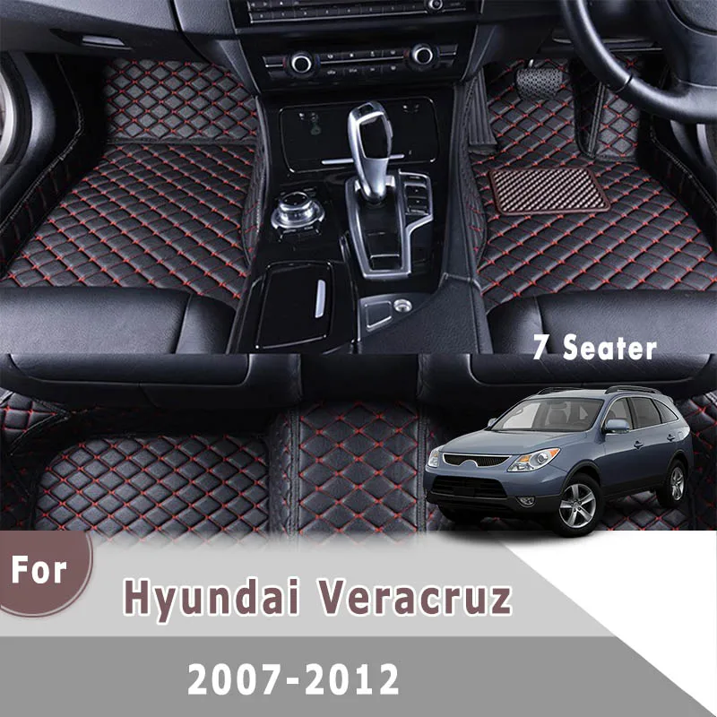 RHD Auto Põranda Matid Vaibad Jaoks Hyundai Veracruz 2012 2011 2010 2009 2008 2007 (7 Istekohta) Stiil Sisekujunduses Tarvikud