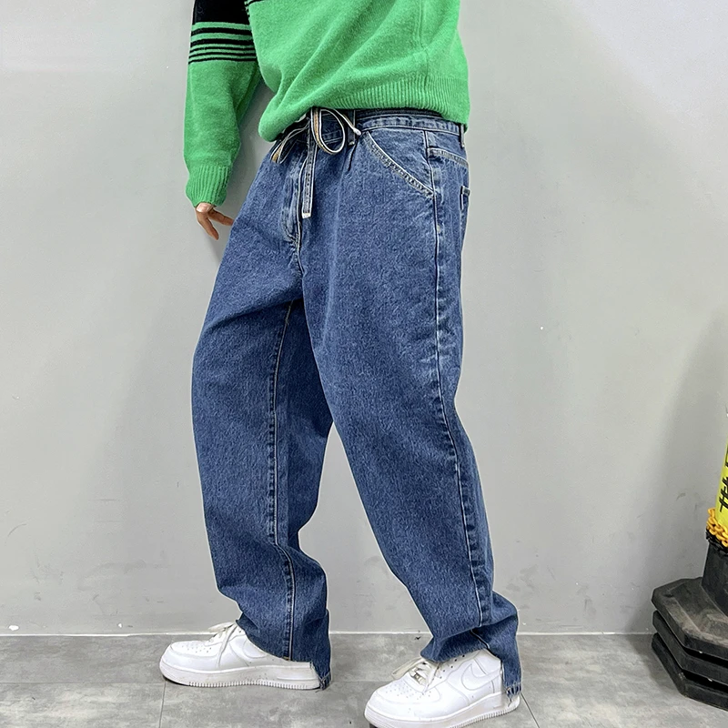 Streetwear Loominguline Katkesta Kottis Teksad Korea Stiilis Hip-Hop Denim Sirge Cargo Püksid Meeste Riided Harajuku Püksid