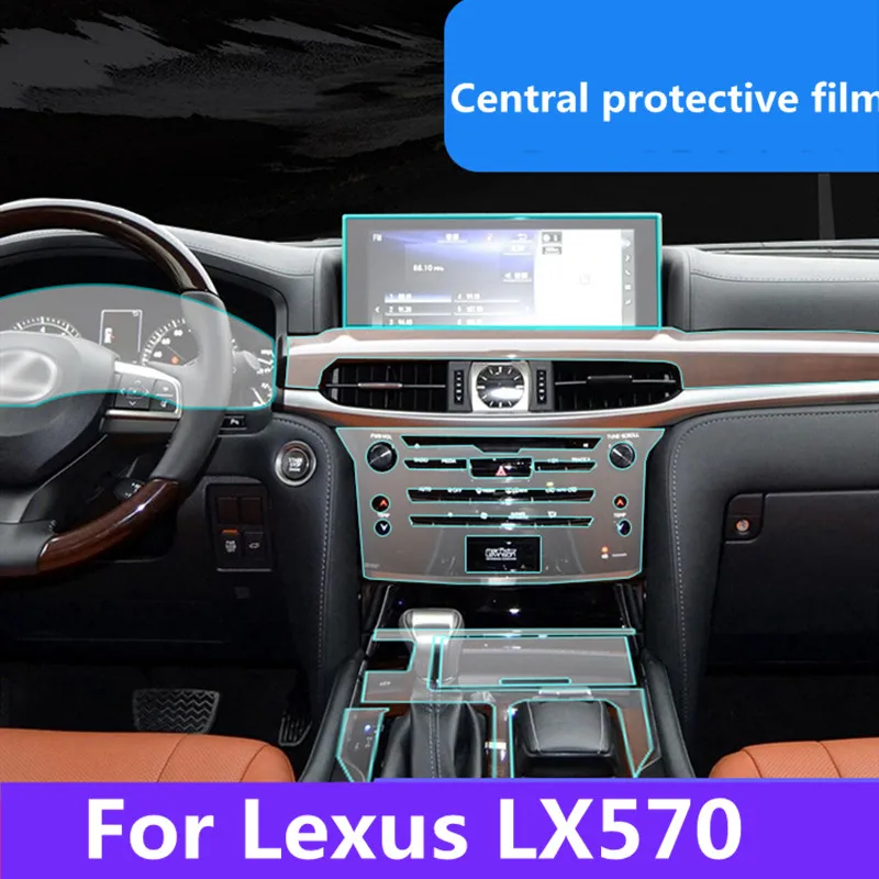 Auto interjöör filmi keskne kontroll kaitsekile läbipaistev kile TPU sisekujunduse muudatusi Lexus LX570