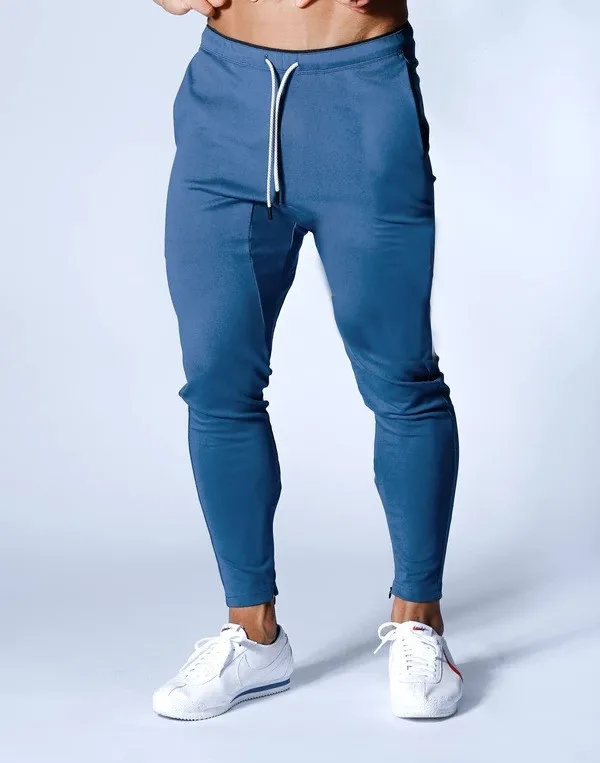 Uus Lihaste Meeste Vabaaja Värvi Sobitamise Spordi Püksid Hip-Hop Stiilis Slim Pikad Püksid