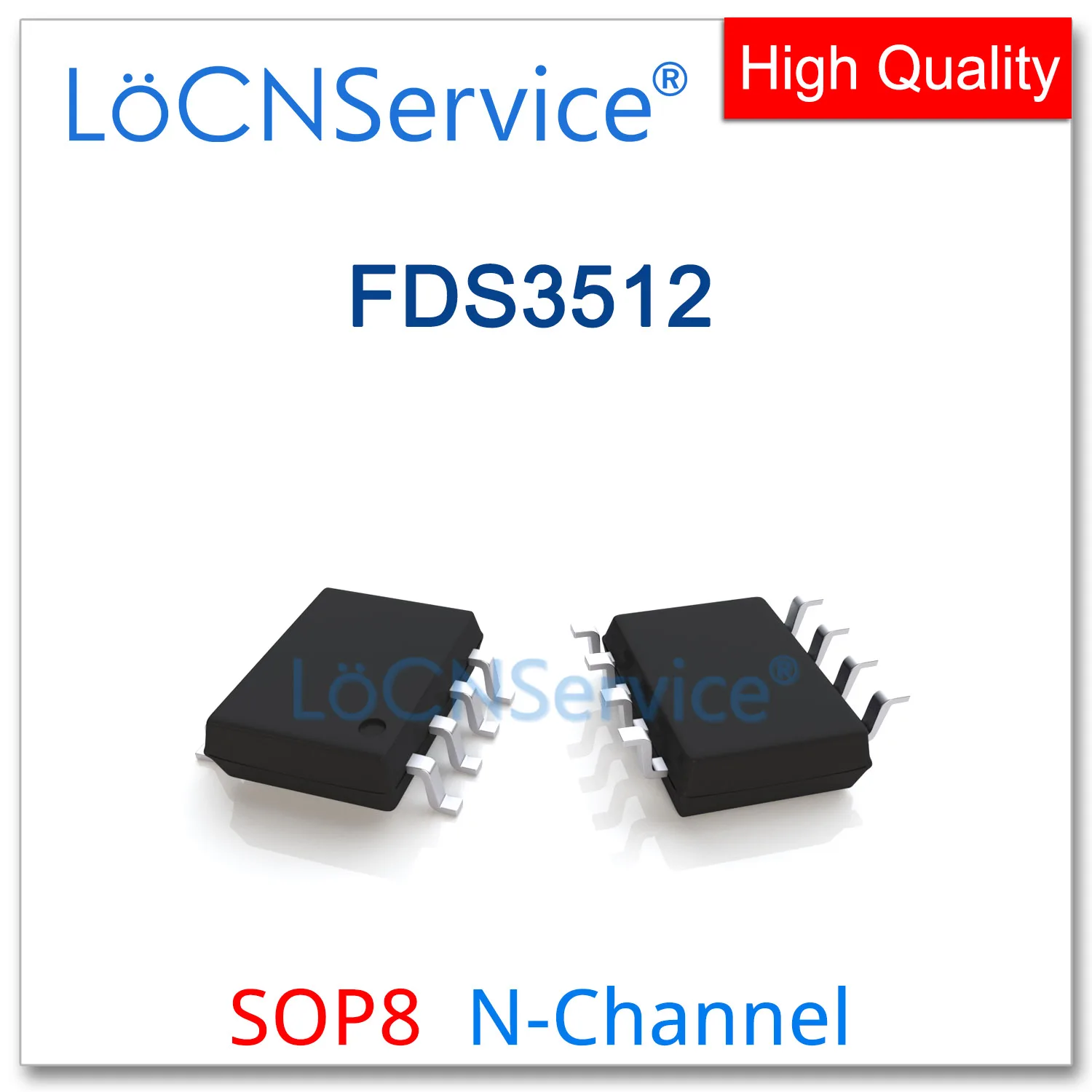 LoCNService 50TK 500PCS FDS3512 SOP8 80V 4A N-Channel 3512 Kõrge kvaliteedi FDS