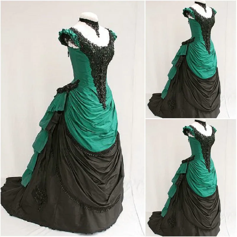 KS-919 Victoria Gooti/Vintage Kleit Halloween Teater kleit Custom made