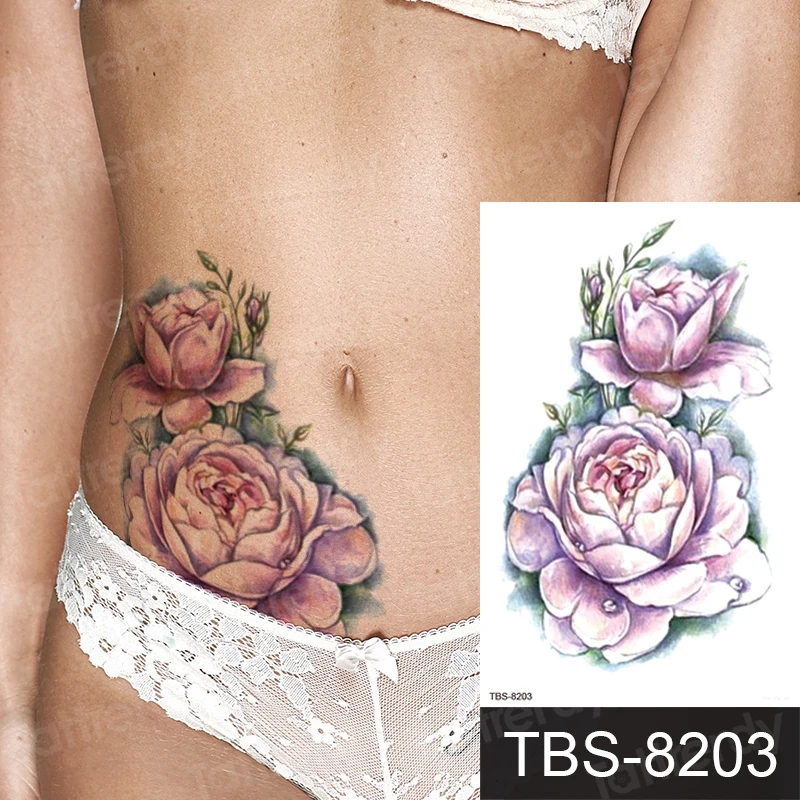 Tehislilled Tätoveering Kleebised Flash Henna Tattoo Võltsitud Veekindel Ajutiste Tätoveeringute Ühekordselt Body Art Tattoo uus 24 Värvi