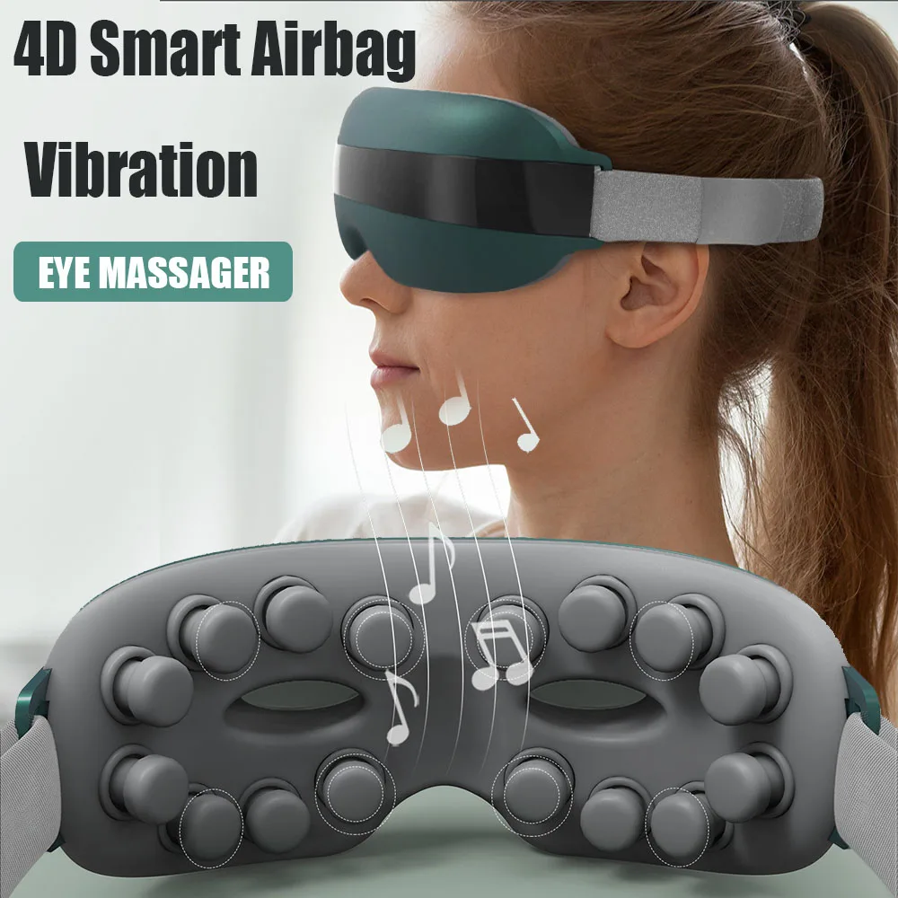 4D Smart Turvapadi Vibratsiooni Silma Massager Instrumen Silmade Hooldus Bluetooth Muusika Leevendavad Silmade Väsimust, Tumedaid Ringe Magab Abi Prillid
