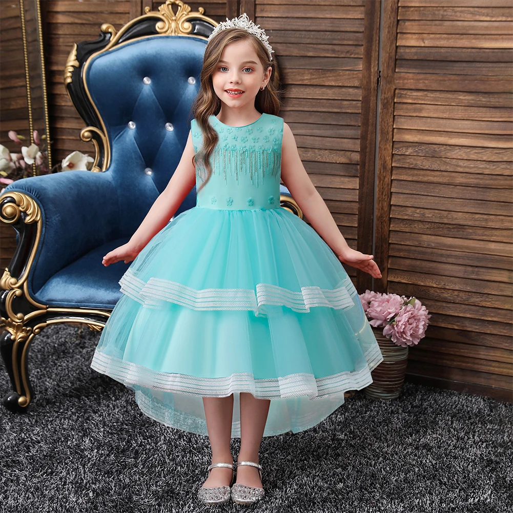 Primavera Tüdrukud Printsess Kleit 2021 Uus Disain Lapsed Ball Kleit Kleidid Laste Kostüüm Riided Teismeline Tüdrukud Ametliku Kleit