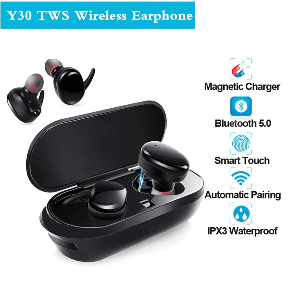 Juhtmeta Kõrvaklapid Bluetooth-5.0 Dual Stereo Müra Vähendamise Bass Traadita bluetooth-Kõrvaklapid Veekindel Mikrofoniga