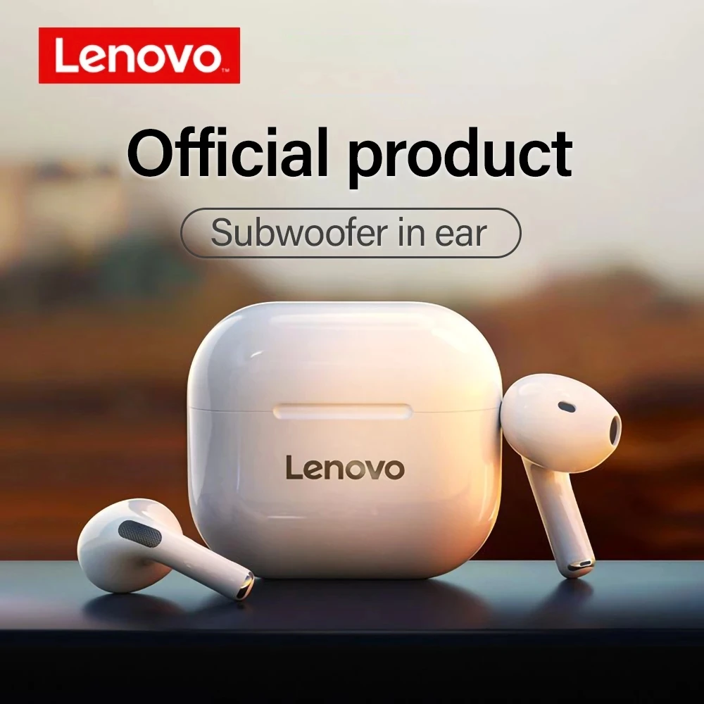 Lenovo-Auriculares LP40 TWS, originales, con Bluetooth, kontrolli deportivos, , para-Android