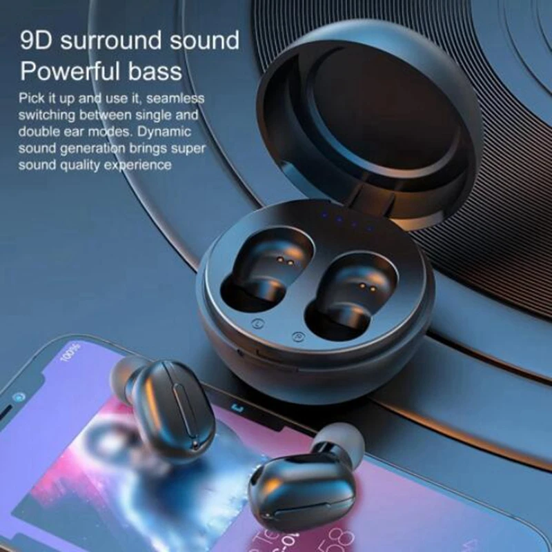 Ja8 traadita bluetooth-peakomplekti TWS in-ear sport stereo 5.0 bluetooth-peakomplekti võimsus kuva kõne funktsioon müra vähendamine