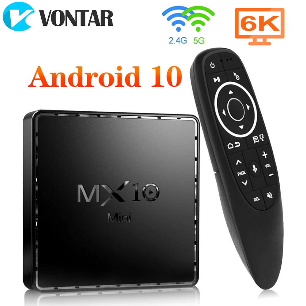 VONTAR MX10 Mini Smart TV Box Android 10 4G 64GB Toetab 4K wifi Google ' i Hääl Assistent Youtube Media Player TVBOX Set top box