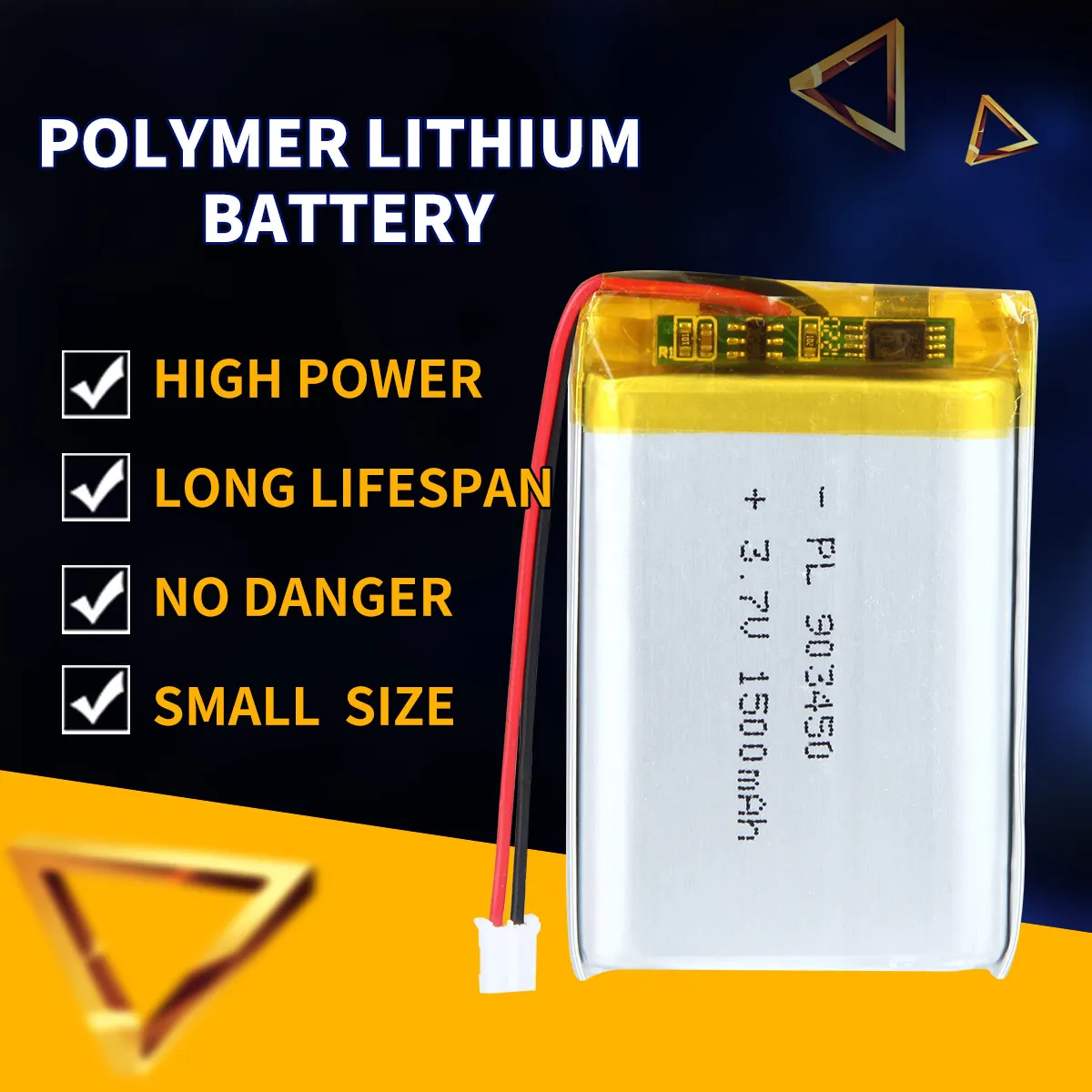903450 3.7 V 1500mAh Laetav Liitium-Ion Aku Li-polümeer Akud Electric Mänguasi LED Valgus Peakomplekt Bateria