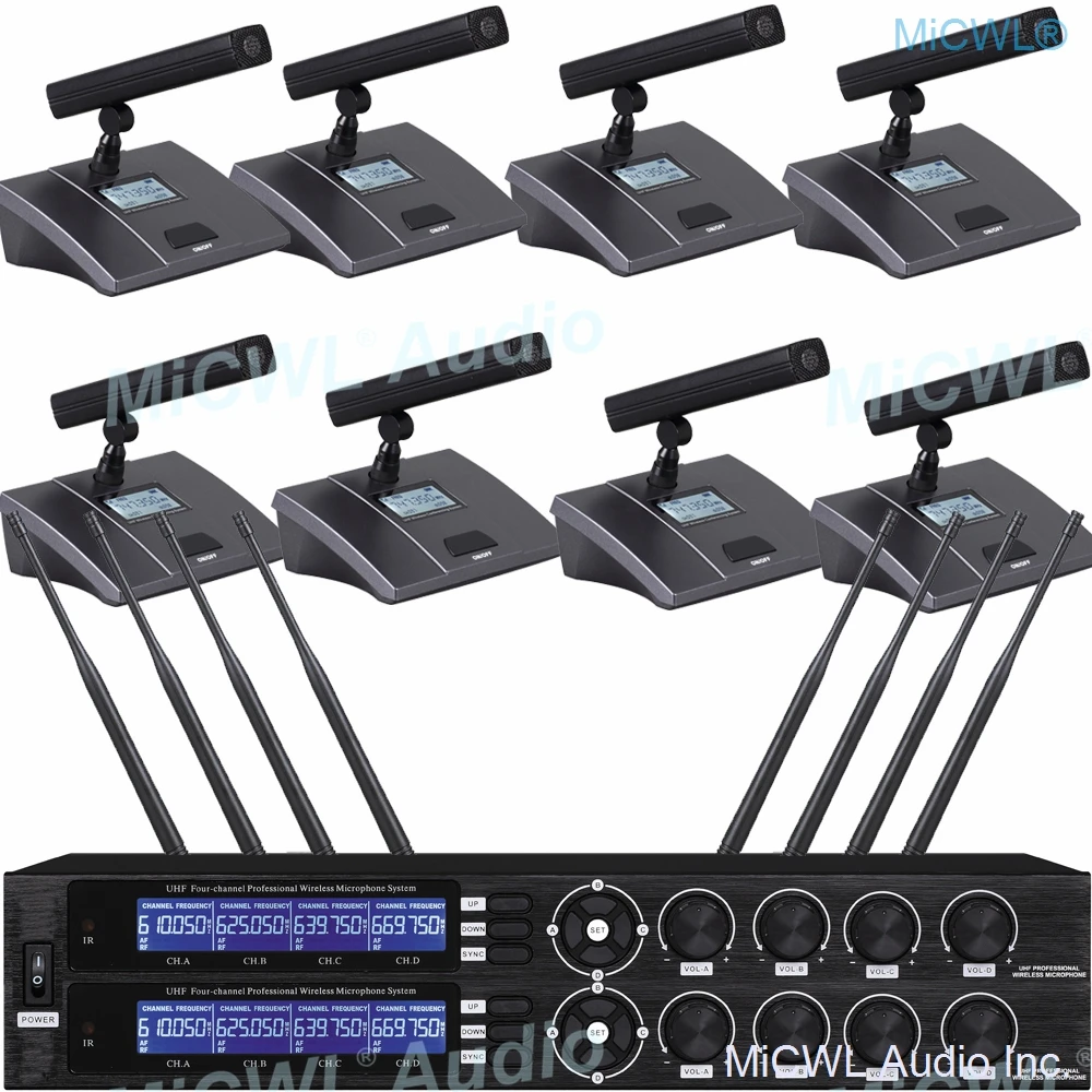 Kallis Digitaalse Juhtmeta 8 Mikrofoni Süsteem 8 Tabel Konverentsi 8 Pihuarvutite Peakomplekt Tulemuslikkuse Laulu Mikrofonid Süsteemi U8800