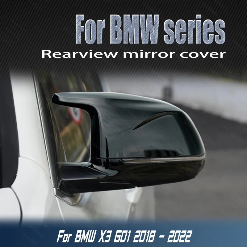 Värvitud 2tk Särav M Stiil Asendus BMW X3 G01 2018 2019 2020 2021 2022 Läikiv Must Rearview Mirror Cover Mütsid
