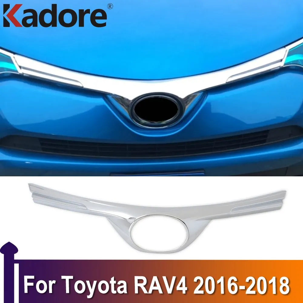 Toyota RAV4 RAV 4 2016 2017 2018 Keskele Iluvõre Kate Sisekujundus Racing Grillid Raami Kleebis Tarvikud Car Styling Chrome