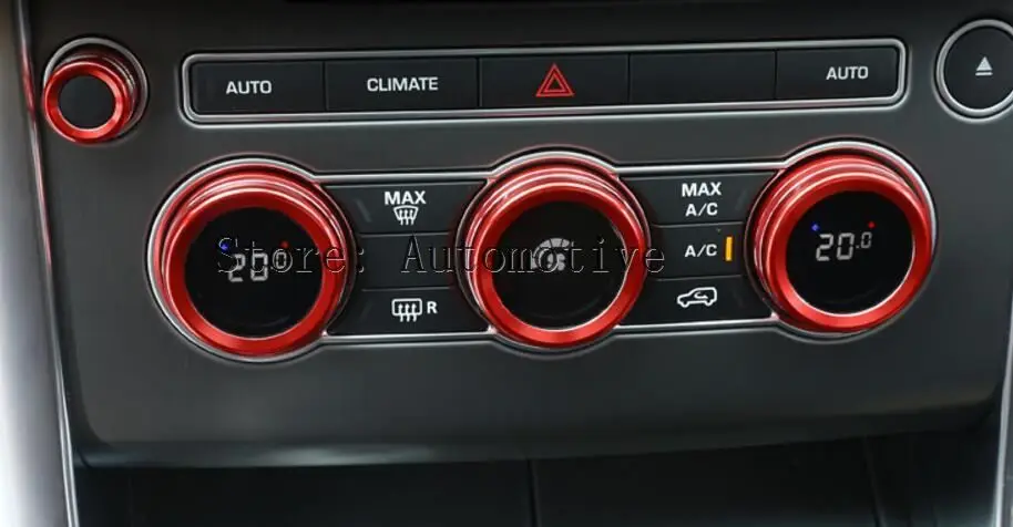 Hõbedane/Punane/Sinine Värvid Sobivad Land Rover Range Rover Sport Vogue 2014-17 Kliimaseade Nupud Heli Ringi Sisekujundus Sulamist Osad